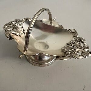Vintage Mini Silver Toned “Bride Basket” Made in Italy